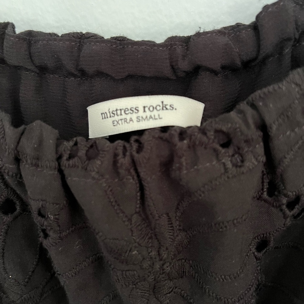 Women's Black Eyelet Two-Piece Skirt Set - Picture 11 of 11